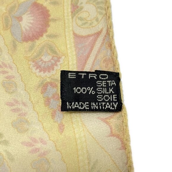 Auth ETRO - Yellow Pink Multi Scarf - Picture 3 of 5